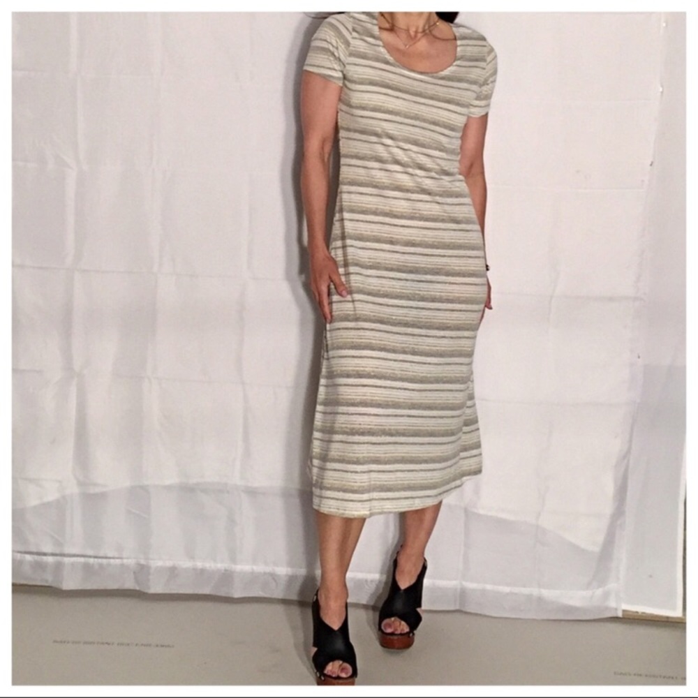 1LEFT Women Beautiful Stripe Midi Dress❤️ - Picture 5 of 7